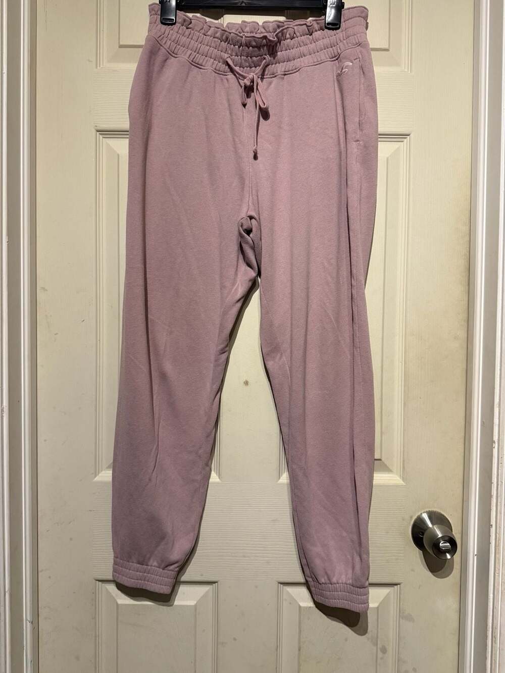 Hollister Joggers Size M Mauve Paperbag Waist Drawstring Sweatpants